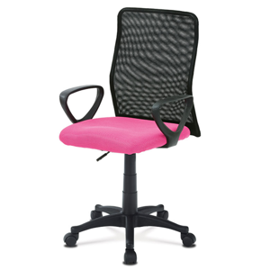 kancelarska-zidle-na-koleckach-autronic-ka-b047-pink-cerna-ruzova